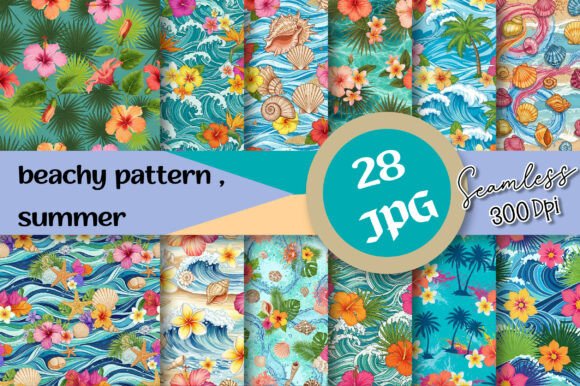 Beachy Seamless Pattern: Infuse Your Designs with the Spirit of Summer