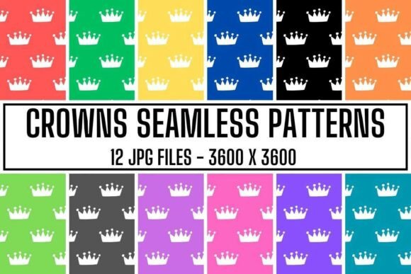 Crowns Seamless Patterns: A Versatile Digital Resource for Creative Projects