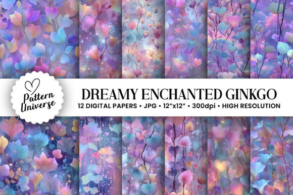 Dreamy Enchanted Leaves Patterns for Creative Projects