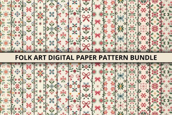 Folk Art Paper Pattern Bundle: A Versatile Creative Resource