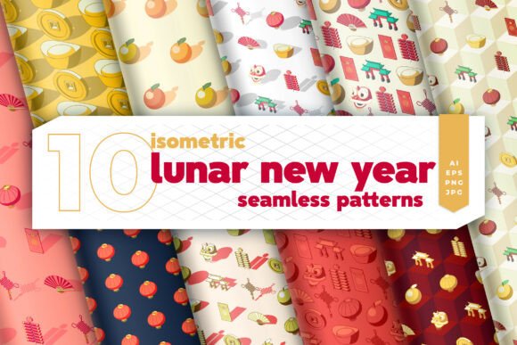 Isometric Lunar New Year Patterns: A Creative Resource for Modern Designers