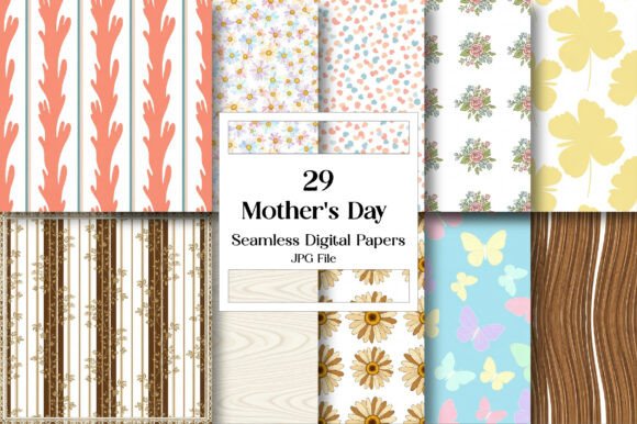 Mother’s Day Digital Papers for Creative Expression and Branding