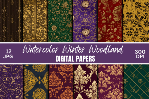Ornate Gold Book Covers Digital Paper: A Versatile Design Resource for Creators and Businesses