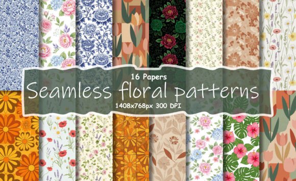 Seamless Floral Elegant Vintage Patterns
