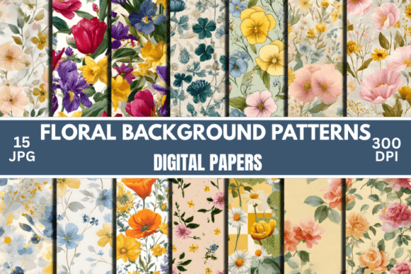 Shabby Chic Dusty Floral Digital Pattern: A Versatile and Elegant Design for Creative Projects