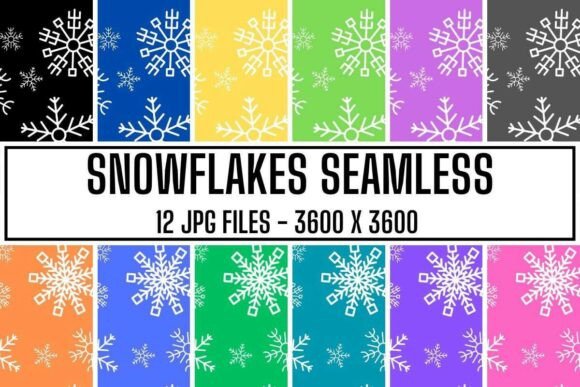 Snowflakes Patterns - No Seamless