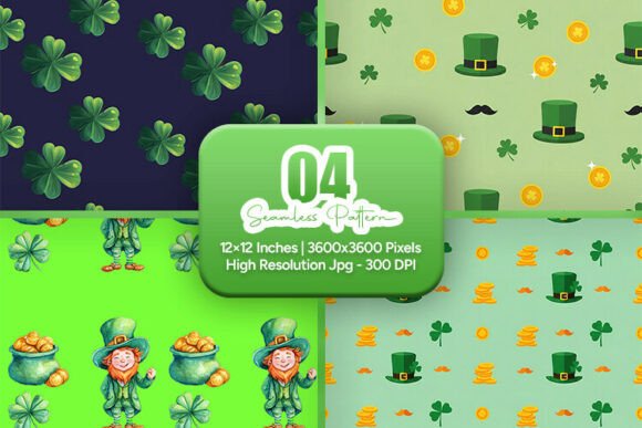 St Patricks Day Seamless Patterns Set: A Creative Resource for Designers and Crafters