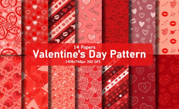 Valentine's Day Patterns Red Hearts: A Creative Resource for Modern Designers