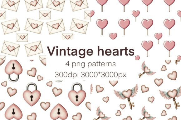 Vintage Hearts Patterns: A Beautiful Addition to Your Creative Projects